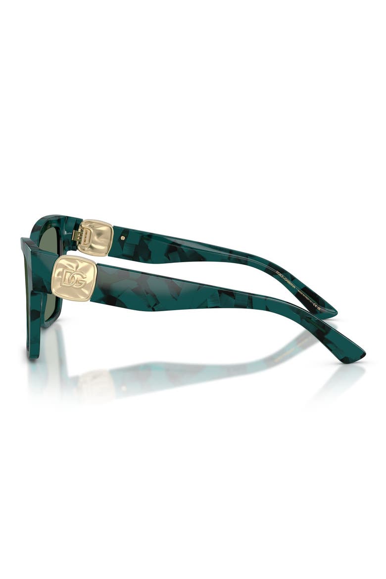 54mm Gradient Square Sunglasses, Alternate, color, PEARL HAVANA / DARK GREEN