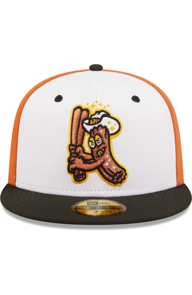 New Era Men's New Era White/Black Churros de San José Copa De La Diversion 59FIFTY Fitted Hat, Alternate, color, White