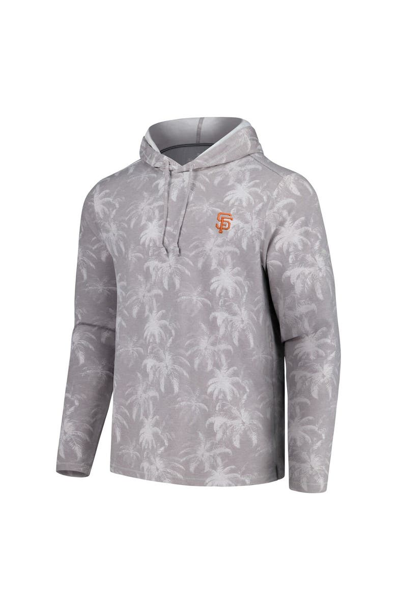Tommy Bahama Men's Tommy Bahama Gray San Francisco Giants Palm Frenzy Hoodie Long Sleeve T-Shirt, Alternate, color, Gray