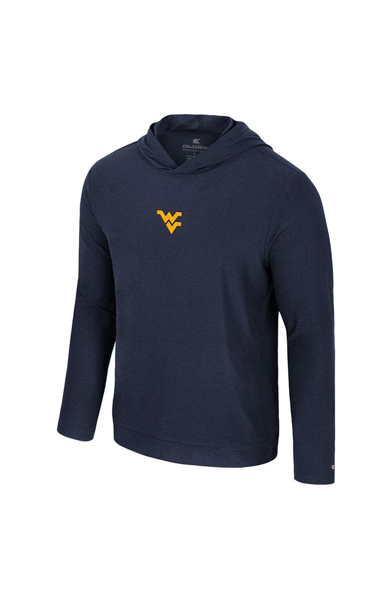 COLOSSEUM Men's Colosseum Navy West Virginia Mountaineers Long Sleeve T-Shirt Hoodie, Alternate, color,