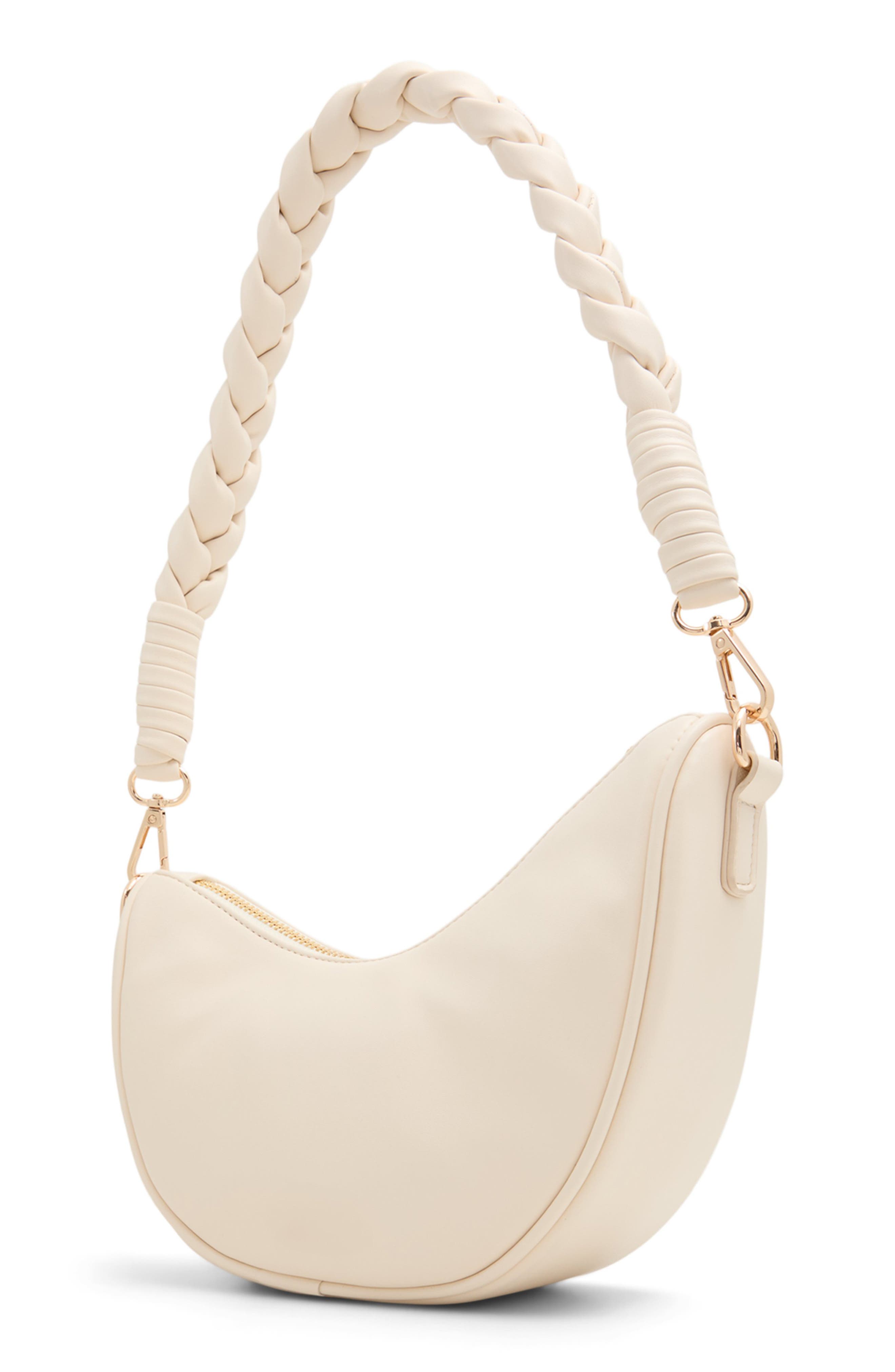 ALDO Amalfiax Faux Leather Shoulder Bag, Alternate, color, Bone