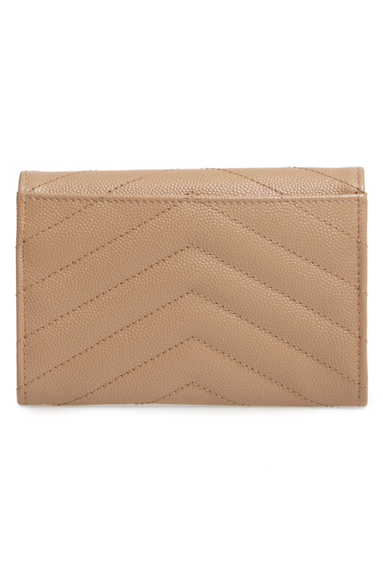 'Monogram' Quilted Leather French Wallet, Alternate, color, CHENE