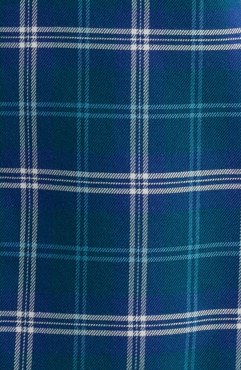 UNTUCKit Harwin Plaid Wrinkle Free Cotton Twill Button-Up Shirt, Alternate, color, Light Blue