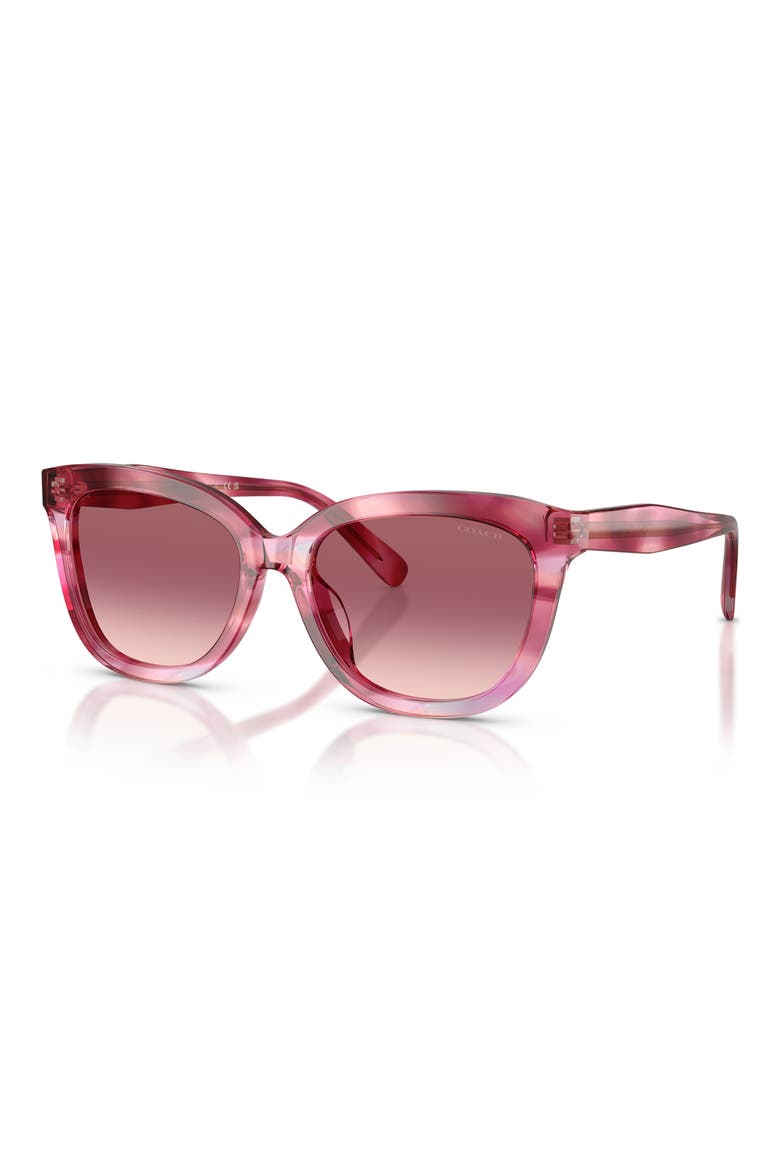 56mm Gradient Square Sunglasses, Alternate, color, PURPLE COSMO TORTOISE / PURPLE