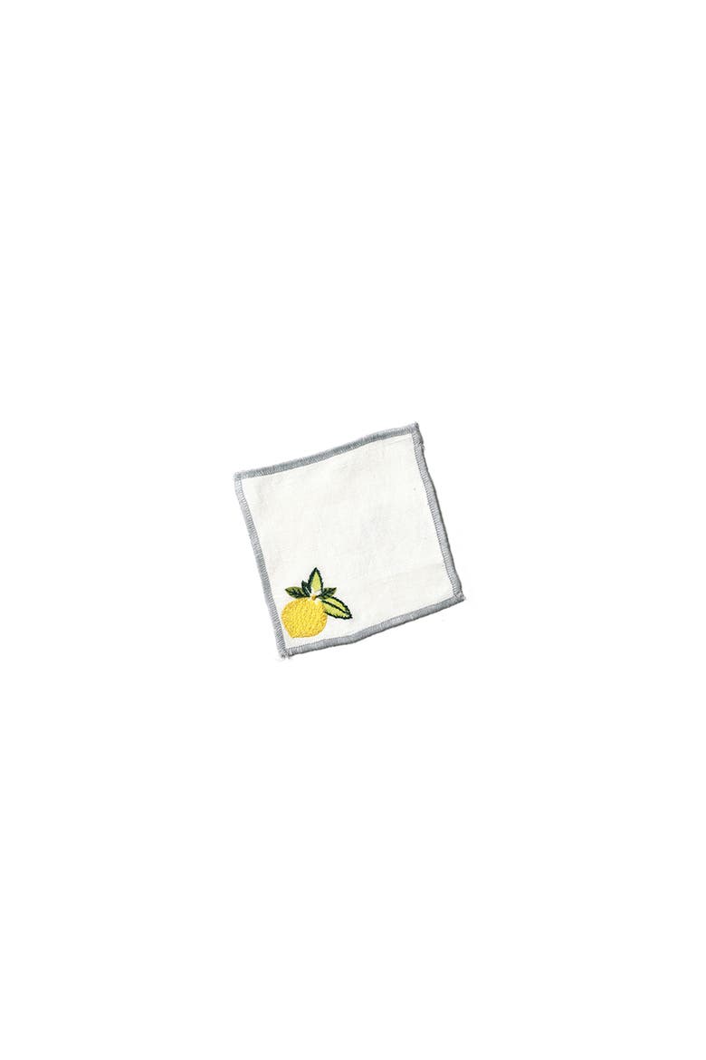 Lemon Cocktail Napkins Set of 4, Alternate, color, Yellow