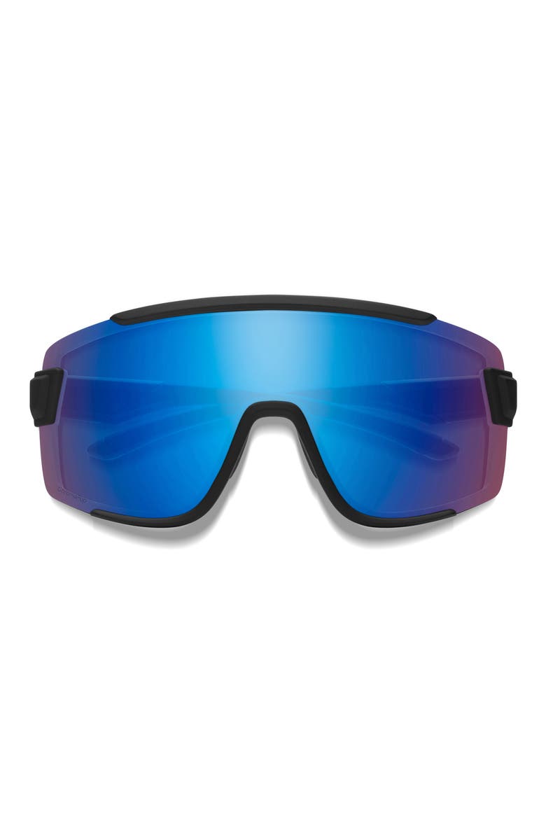 Wildcat ChromaPop™ Shield Snow Goggles, Main, color, MATTE BLACK / CHROMAPOP LOW LIGHT ROSE BLUE MIRROR