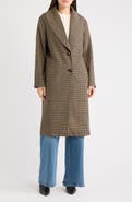 Bernardo Plaid Long Coat