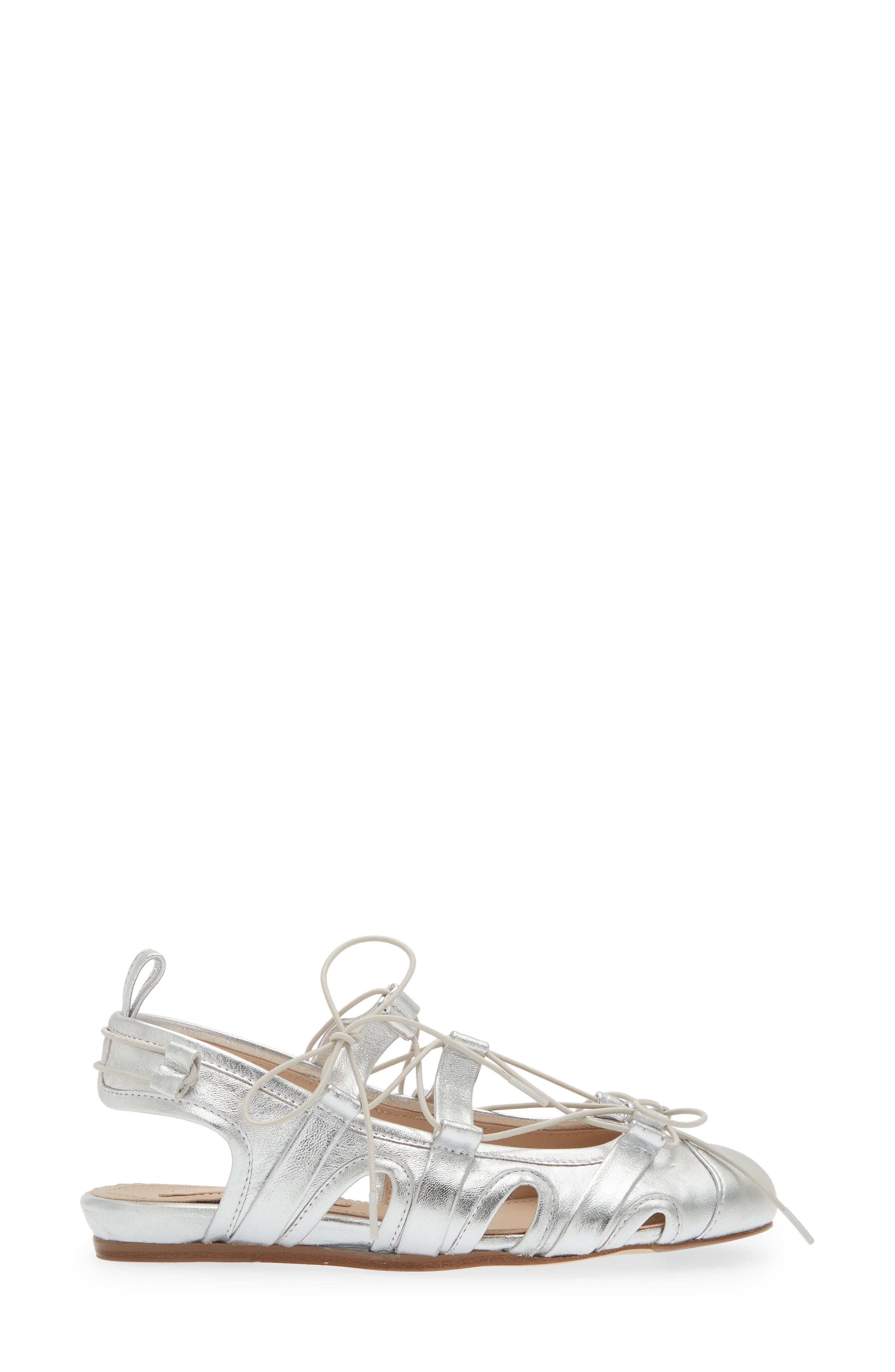 Simone Rocha Sporty Lace-Up Ballet Flat, Alternate, color, 