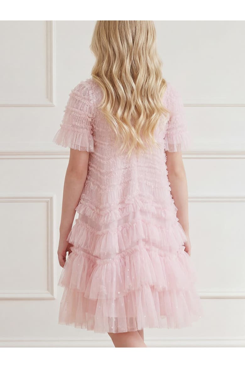Kids' Valentine Ruffle Detail Dress, Alternate, color, Shell