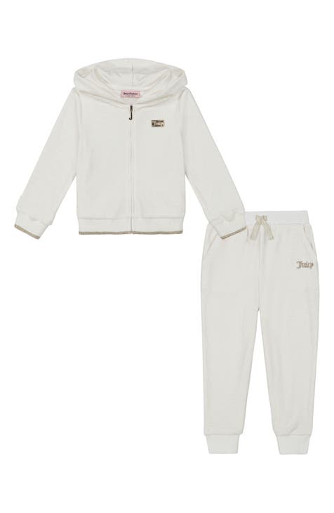 Kids' Glitz Velour Zip Hoodie & Pants Set (Big Kid)