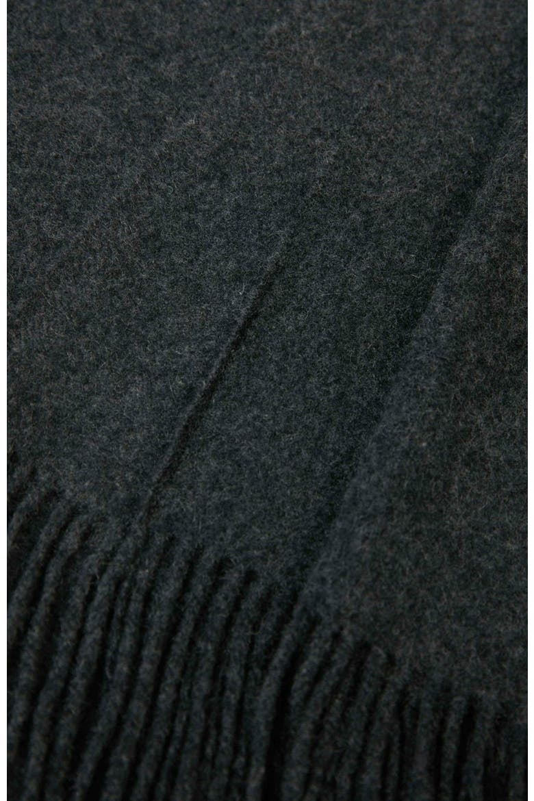 Large Blanket With Fringe, Alternate, color, charcoal