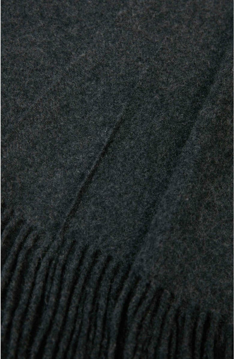 GOBI Mongolian Cashmere Large Blanket With Fringe, Alternate, color, Charcoal