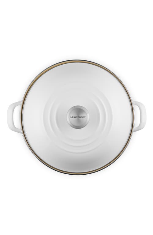 Le Creuset Enameled Stainless Steel Stockpot In White