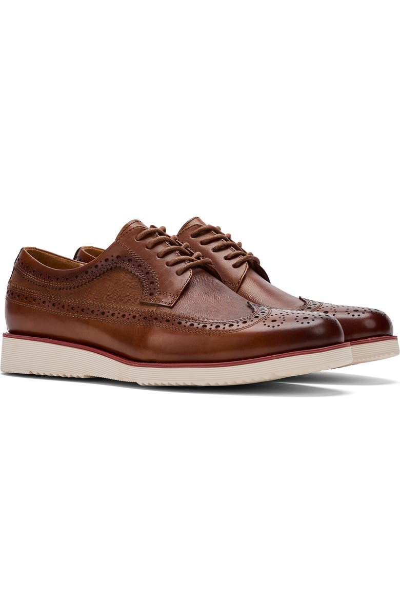 MARC NOLAN Alexander Wingtip Derby, Alternate, color, Cognac
