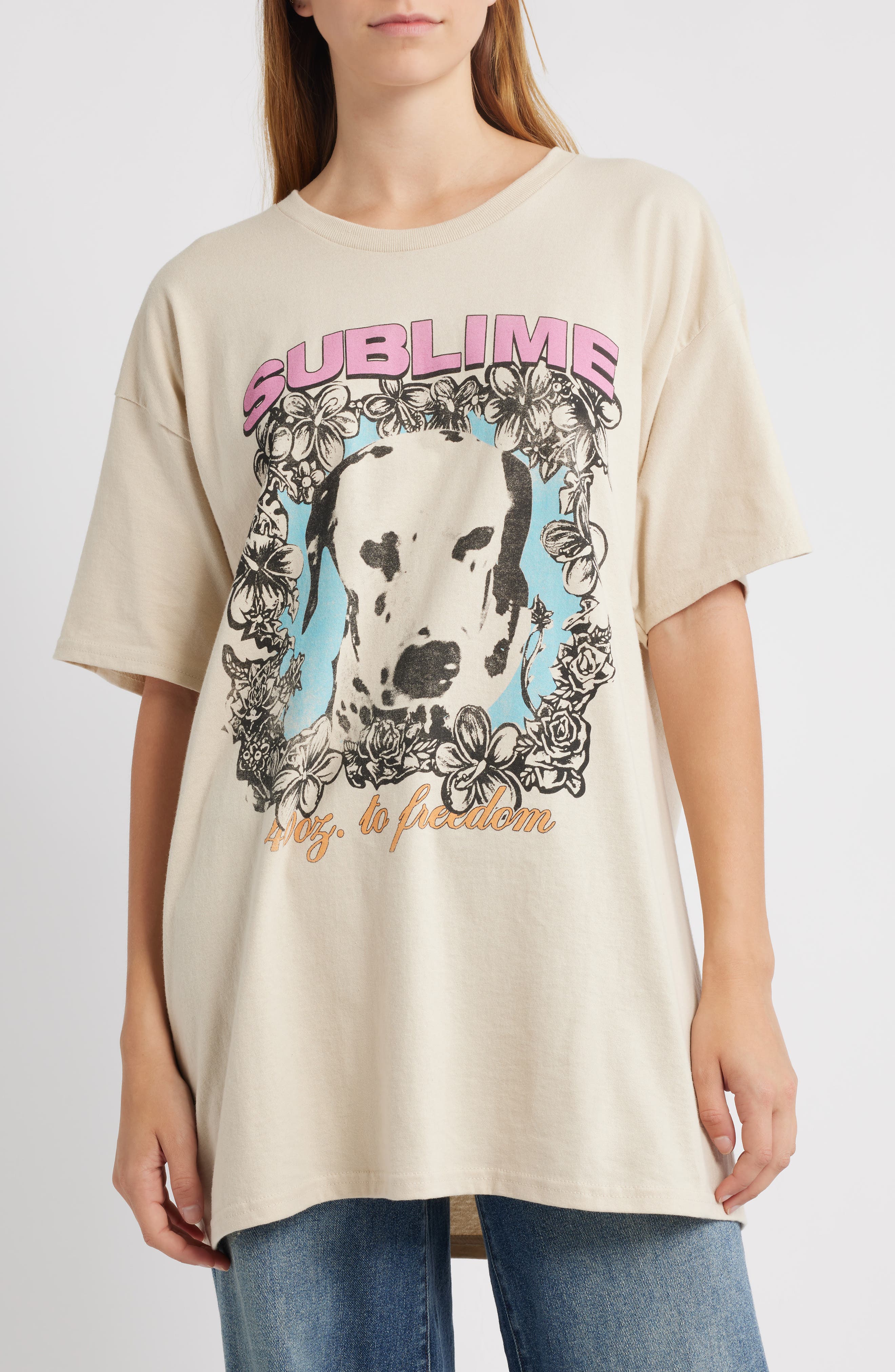 Merch Traffic Sublime Lou Dog Cotton Graphic T-Shirt in Sand 