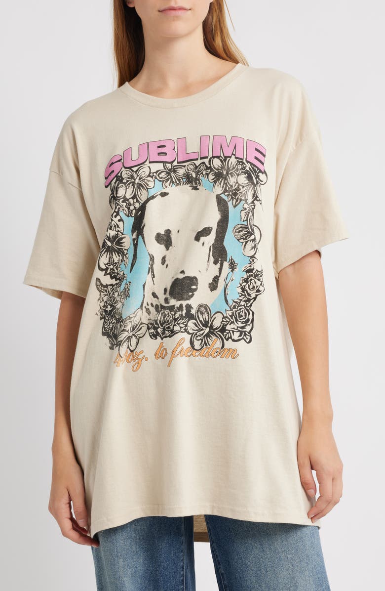 Merch Traffic Sublime Lou Dog Cotton Graphic T-Shirt, Main, color, Sand