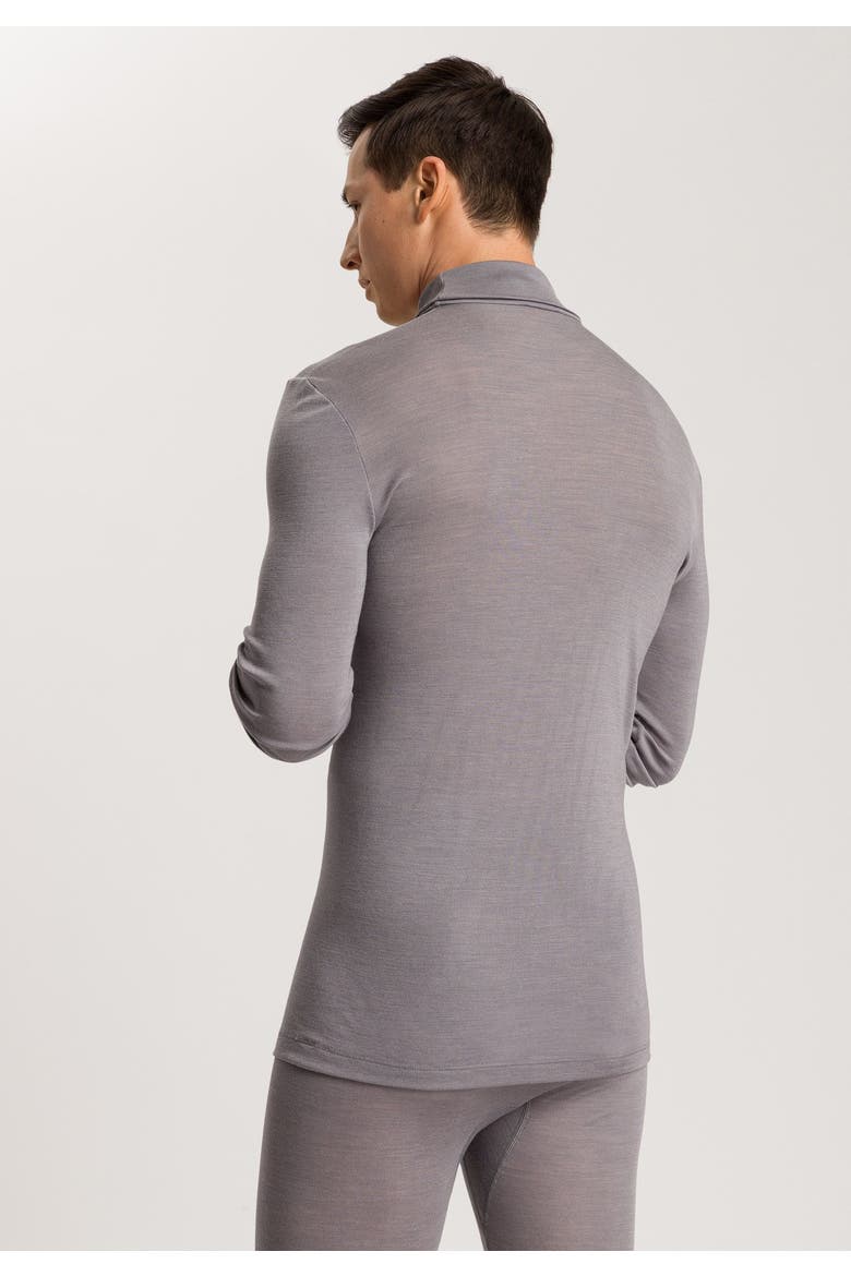 Woolen Silk Thermal Turtleneck, Alternate, color, Nordic Grey