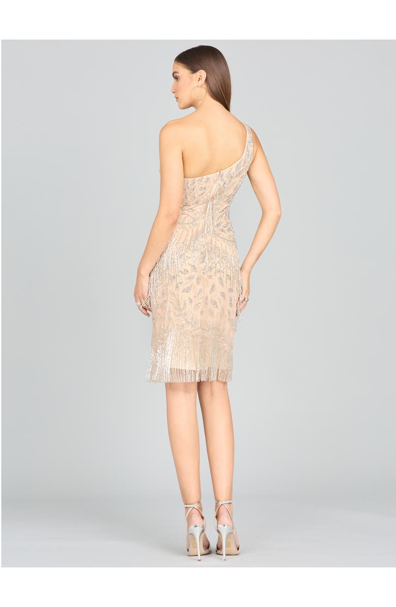 LARA New York One Shoulder Cocktail Dress, Alternate, color, Nudesilver