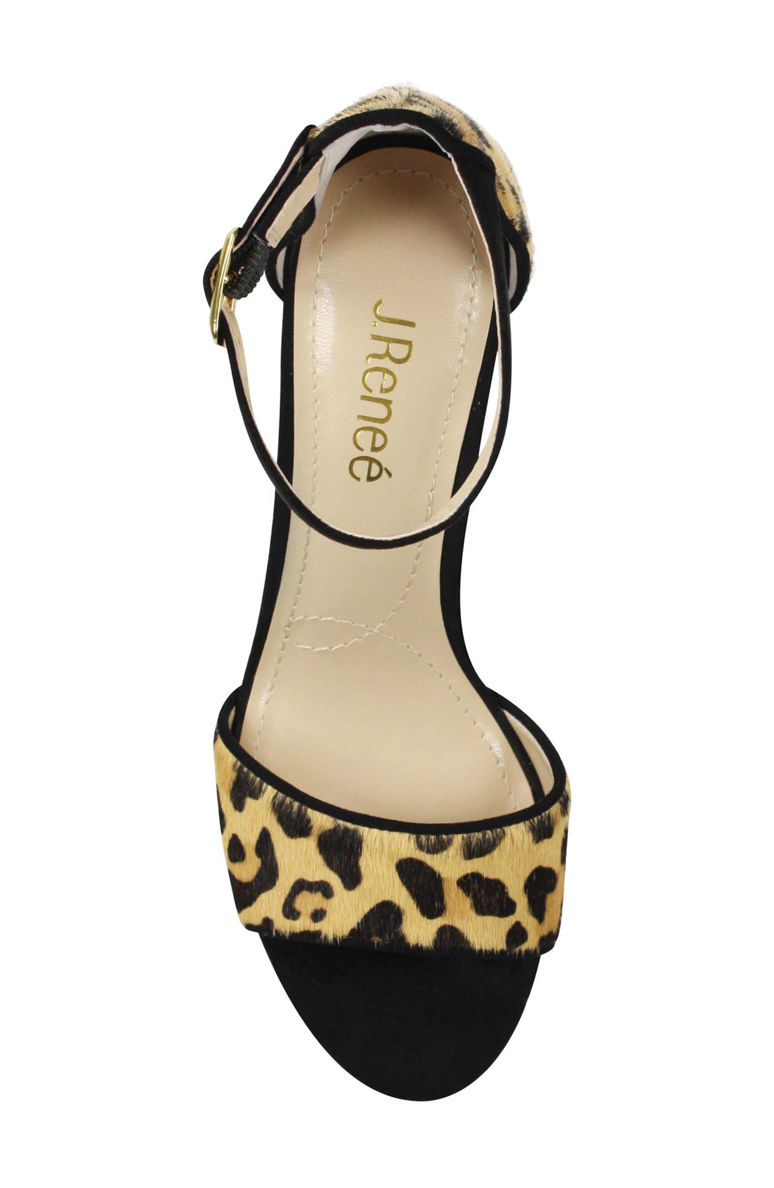 Flaviana Ankle Strap Sandal, Alternate, color, BLACK/ BROWN CALF HAIR