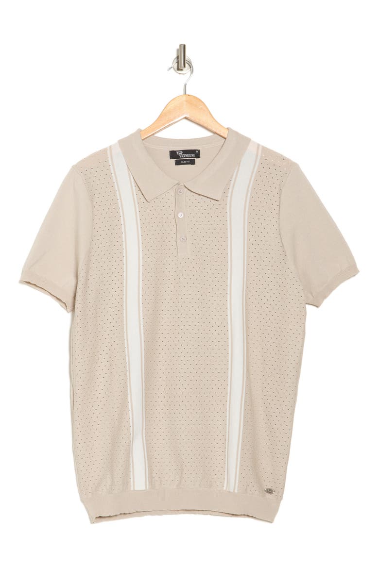 Slim Fit Sweater Knit Polo, Alternate, color, SAND