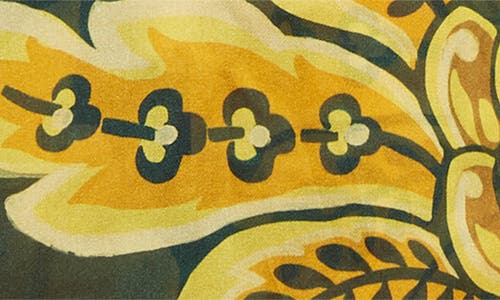 Etro Floral Silk Button-up Shirt In Gold
