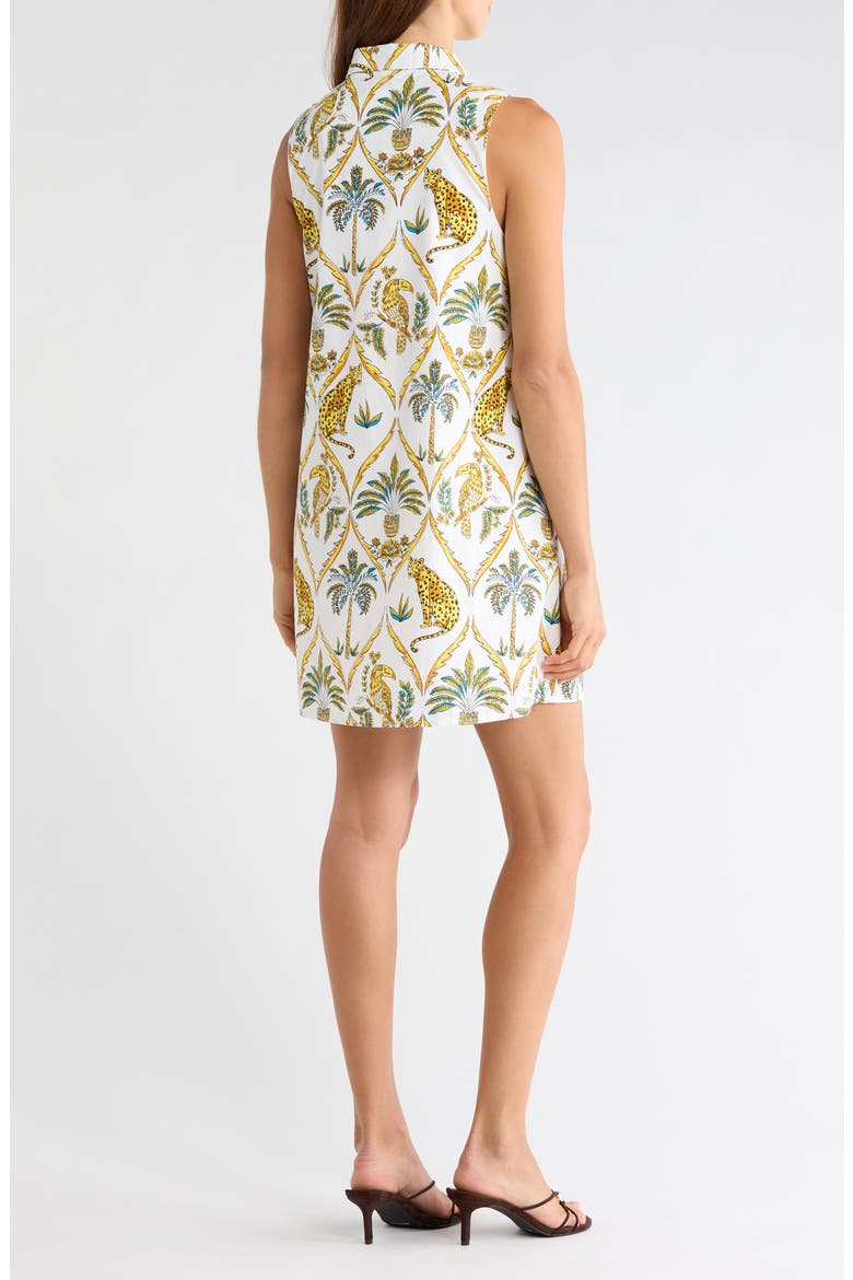 Lexya Print Sleeveless Minidress, Alternate, color, WHITE-CAMEL