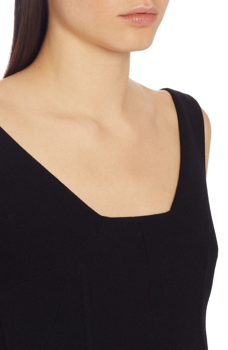 Dolce&Gabbana Square Neck Wool Crepe Sheath Dress, Alternate, color, 