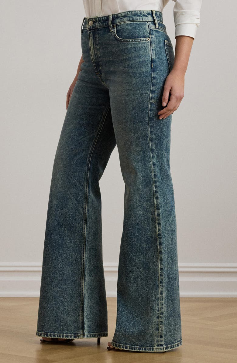Lauren Ralph Lauren High Waist Flare Leg Jeans, Alternate, color, 