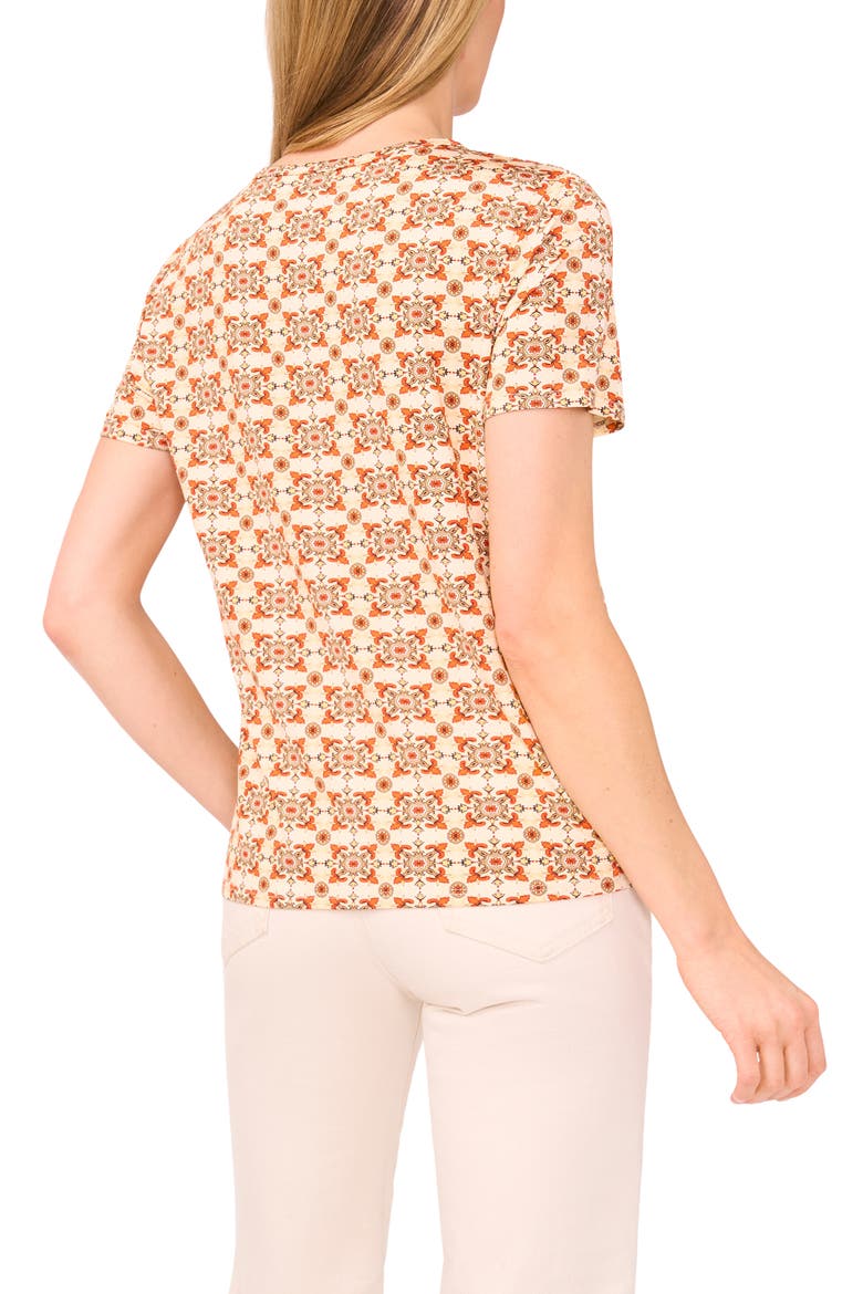 Florentine Print T-Shirt, Alternate, color, SPICY ORANGE