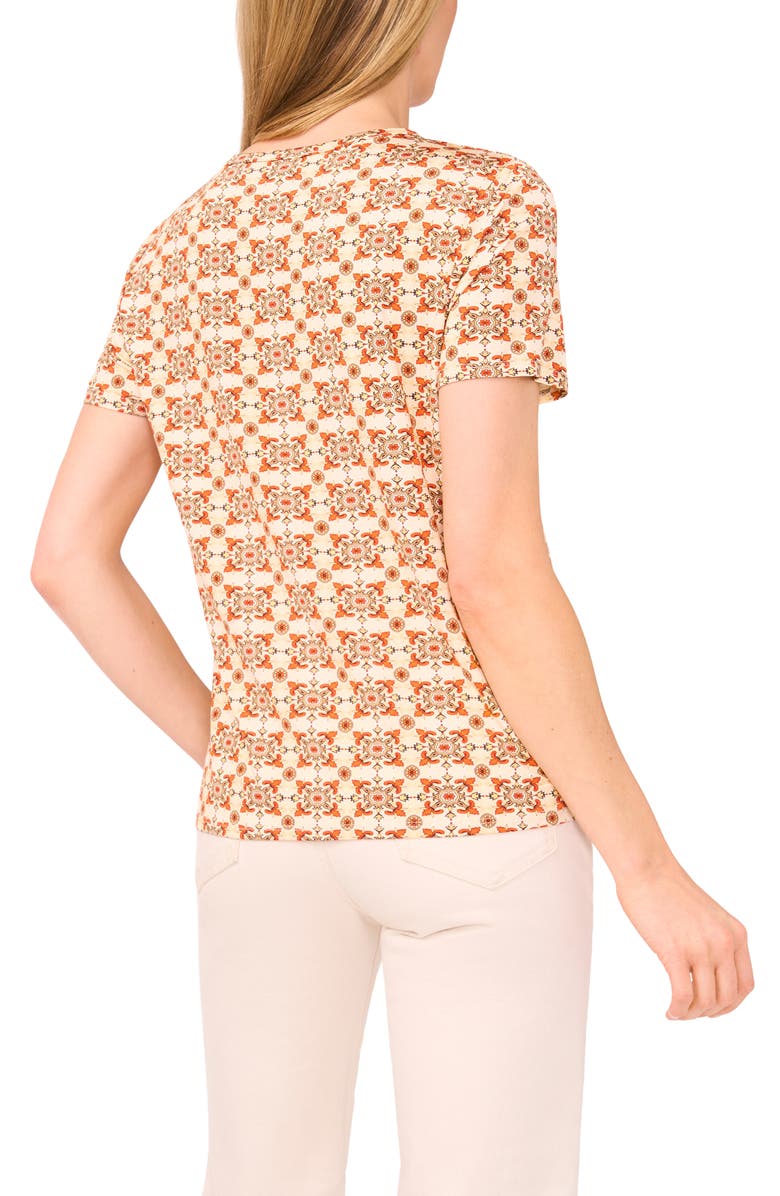 Ted Baker Florentine Print T-Shirt, Alternate, color, Spicy Orange