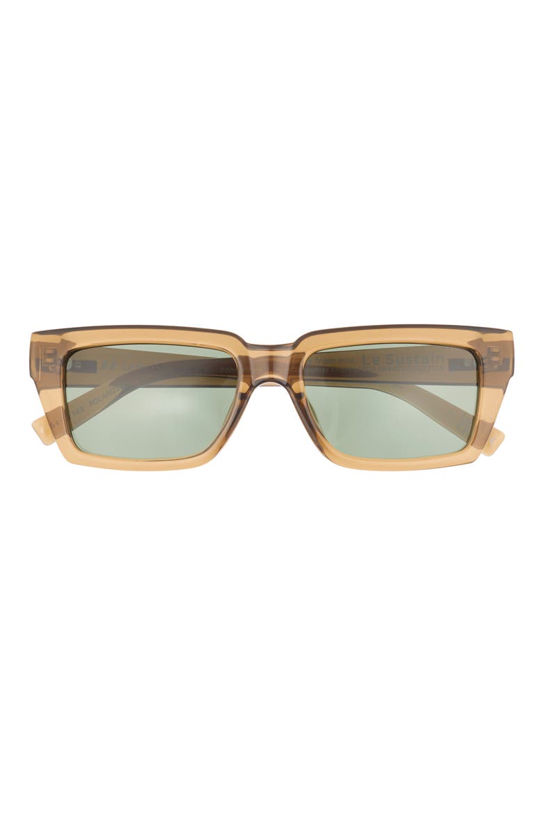 Nocturnal Habit 54mm Polarized D-Frame Sunglasses, Main, color, UMBER
