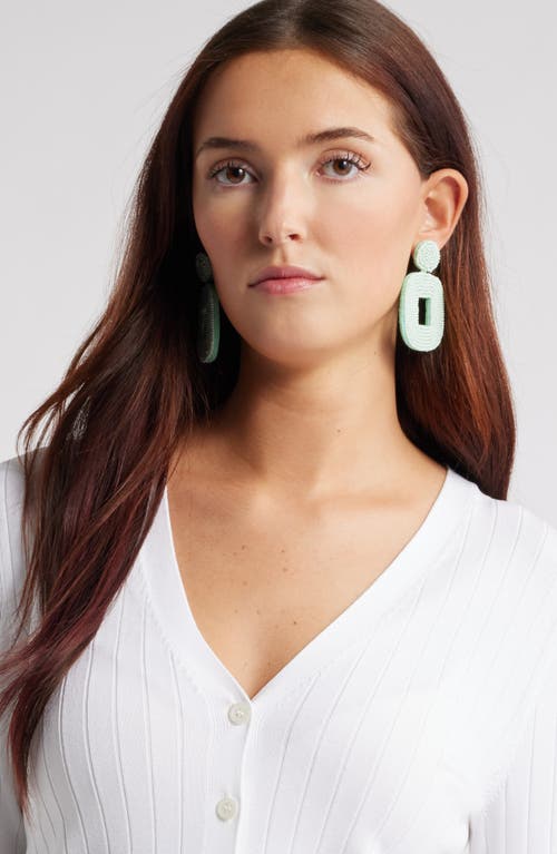 Nordstrom Beaded Square Drop Earrings In Green