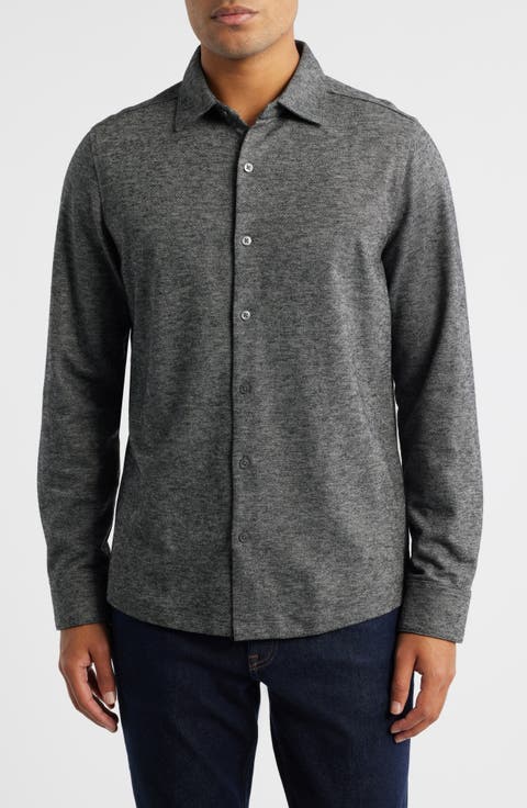 Alonzo Knit Button-Up Shirt