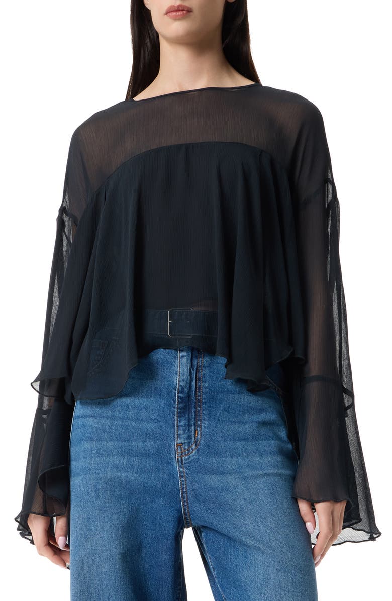 Robert Rodriguez Jada Long Sleeve Top, Main, color, Black