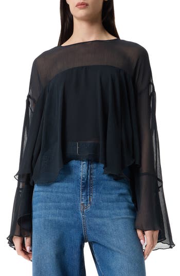 Robert Rodriguez Jada Long Sleeve Top In Black