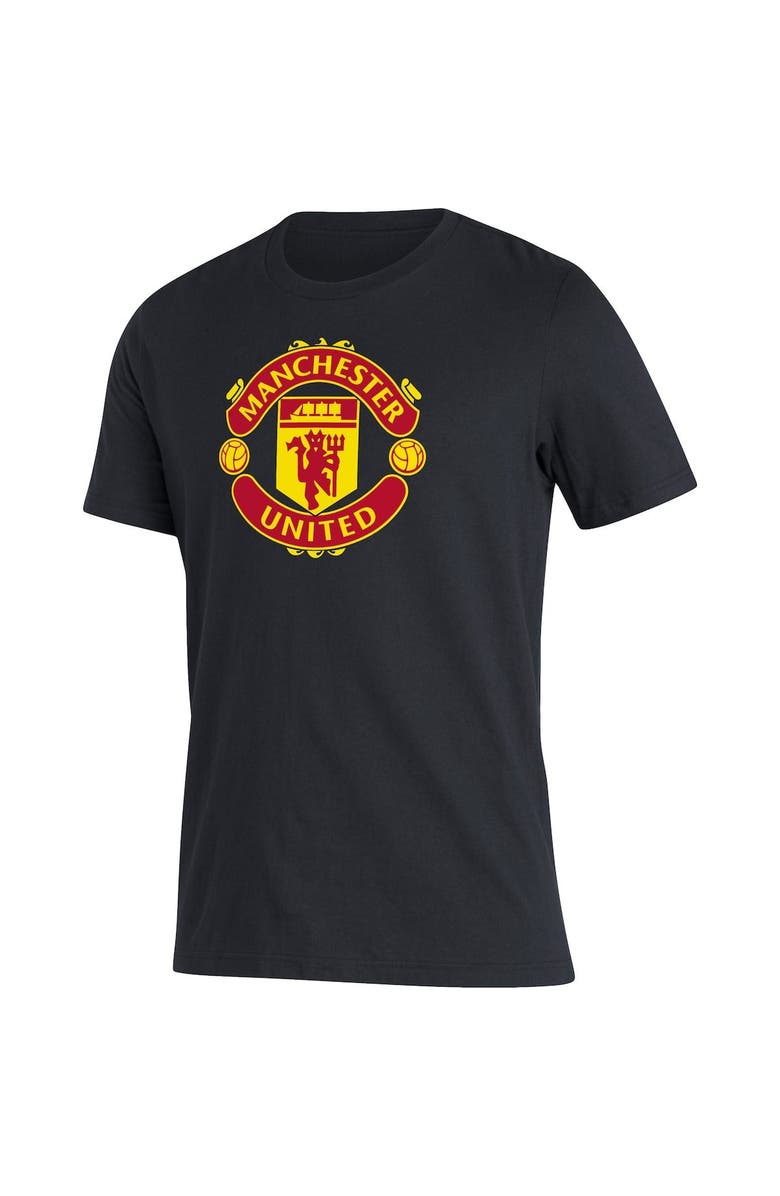 adidas Men's adidas Black Manchester United Three-Stripe T-Shirt, Alternate, color,