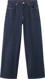 MANGO Low Rise Straight Leg Jeans