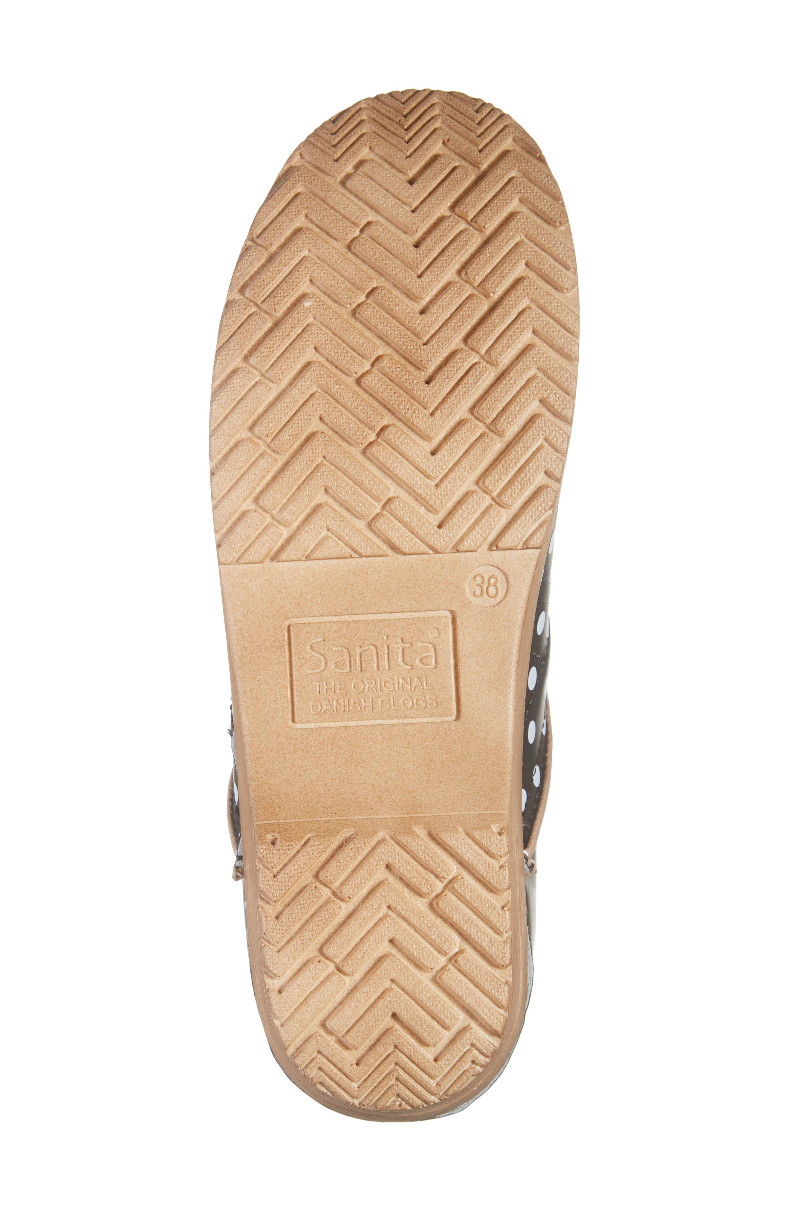 Sanita Roxbury Polka Dot Clog, Alternate, color, Black