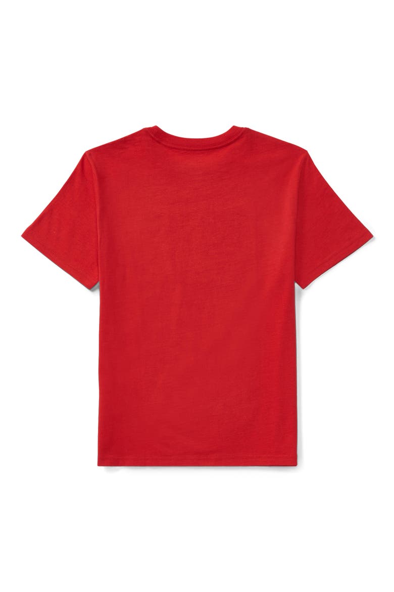 Kids' Flag Appliqué T-Shirt, Alternate, color, RED