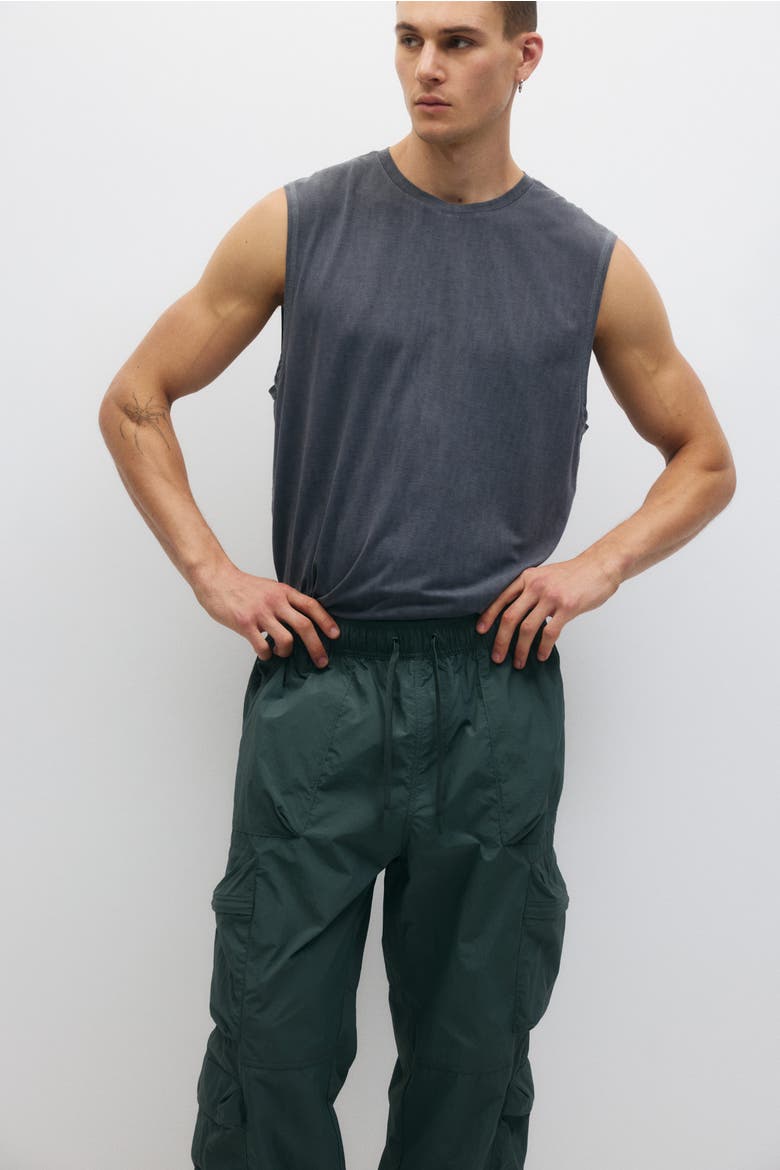 Loose Fit Water-repellent Cargo Trousers, Alternate, color, Green