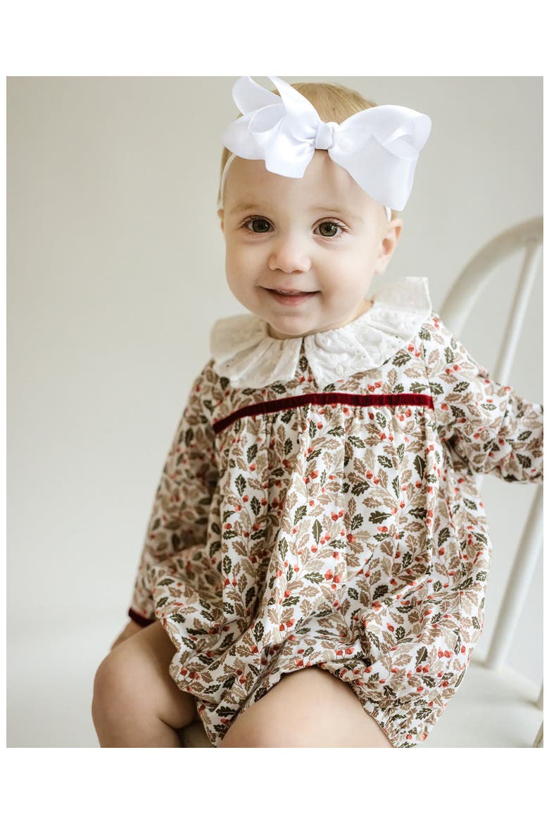 Fall Acorns Bubble Romper, Alternate, color, Red Multi
