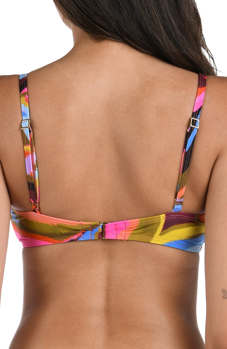 La Blanca Tropic Waves Twist Front Bikini Top, Alternate, color, Pink Multi