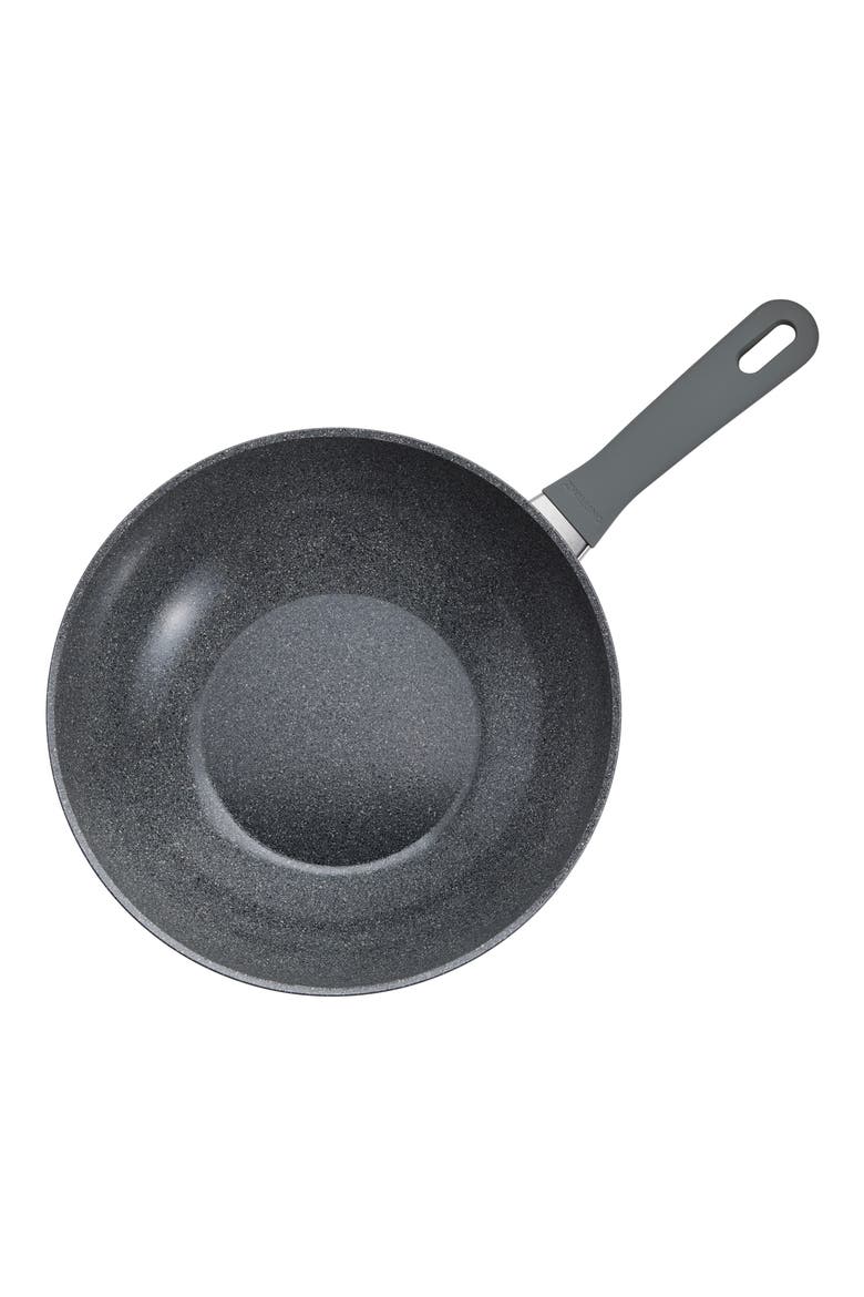 11-Inch Nonstick Wok Pan with Lid, Alternate, color, GREY
