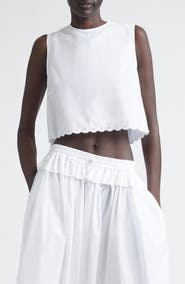 Cecilie Bahnsen Deeba Broderie Anglaise Cotton Poplin Crop Top