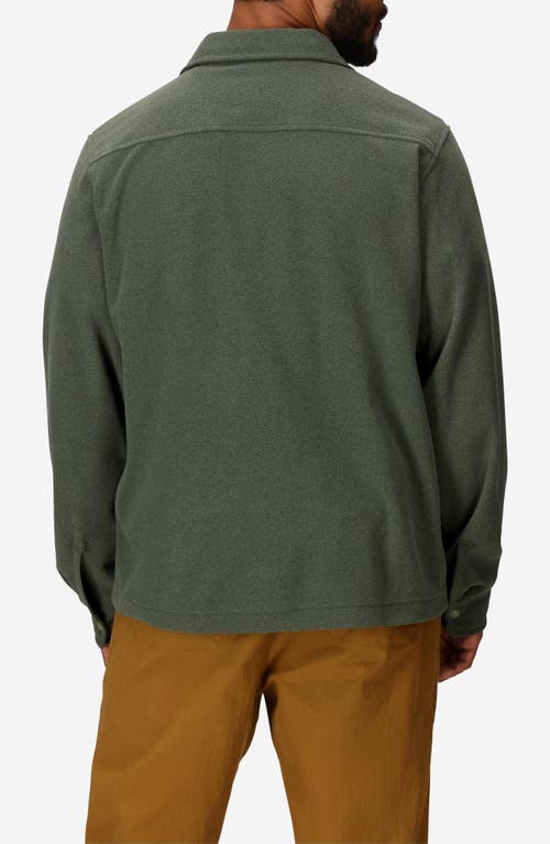 Marmot Felton Long Sleeve Fleece Snap-up Shirt In Green
