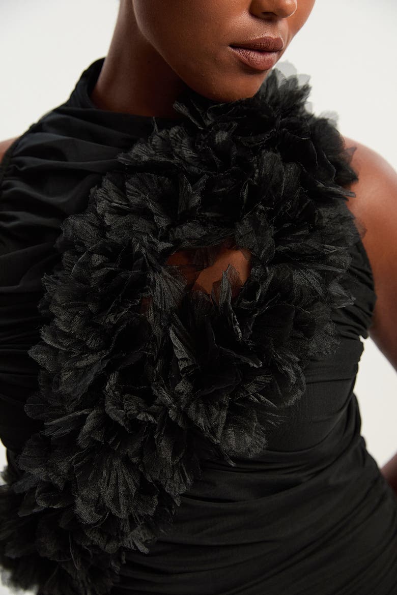 Bandage Knitted Maxi Dress, Alternate, color, Black