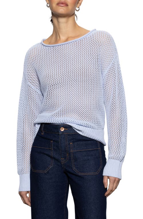 Sanctuary Open Knit Sweater In Sky Blue