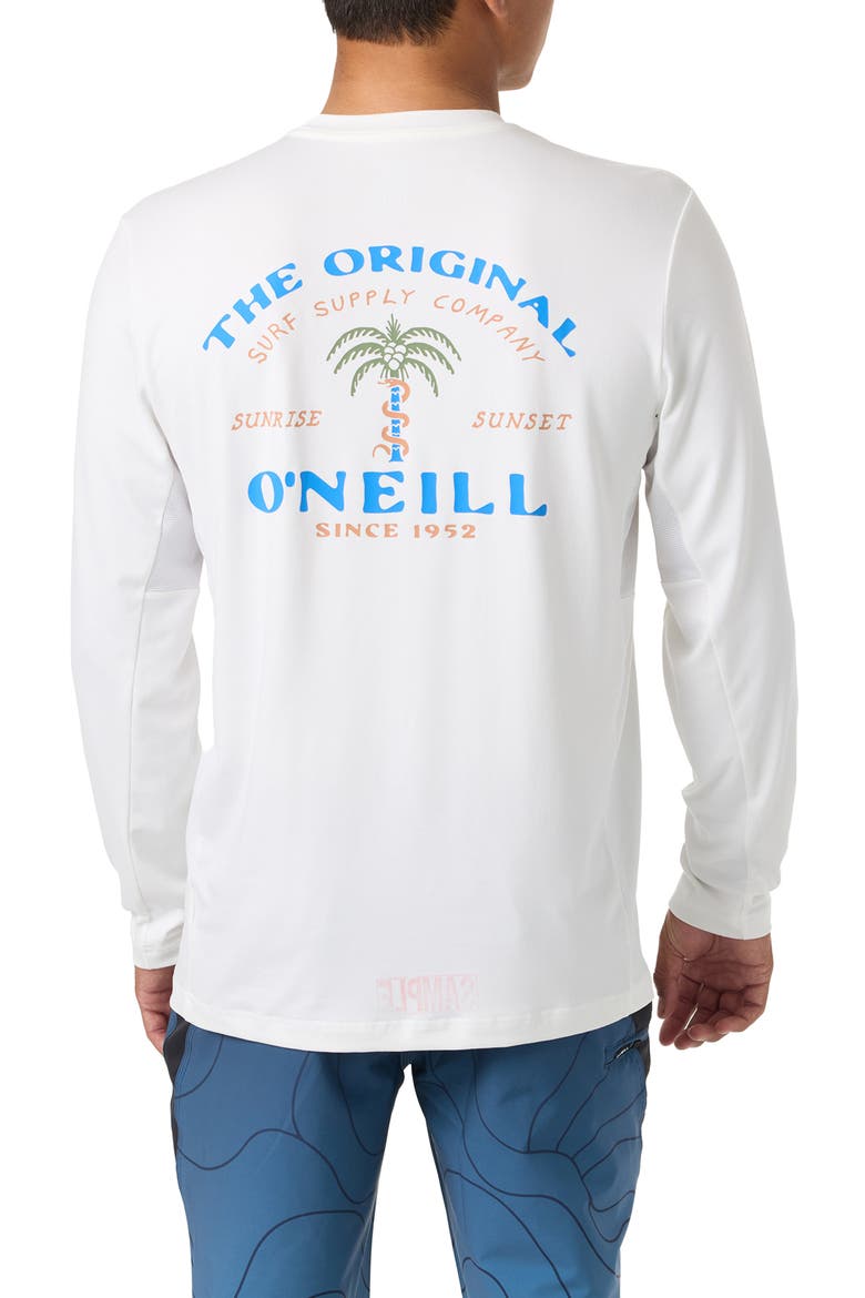 Surf Supply Long Sleeve Rashguard, Alternate, color, WHITE