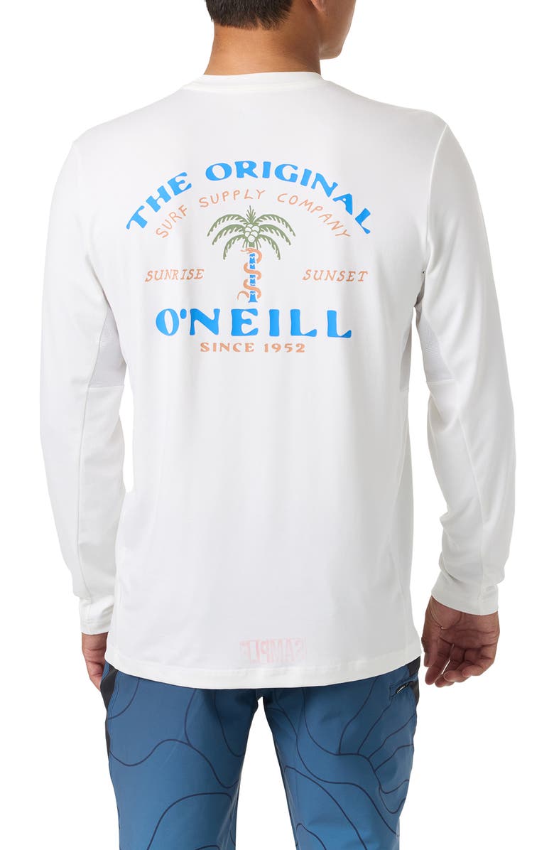 O'Neill Surf Supply Long Sleeve Rashguard, Alternate, color, White