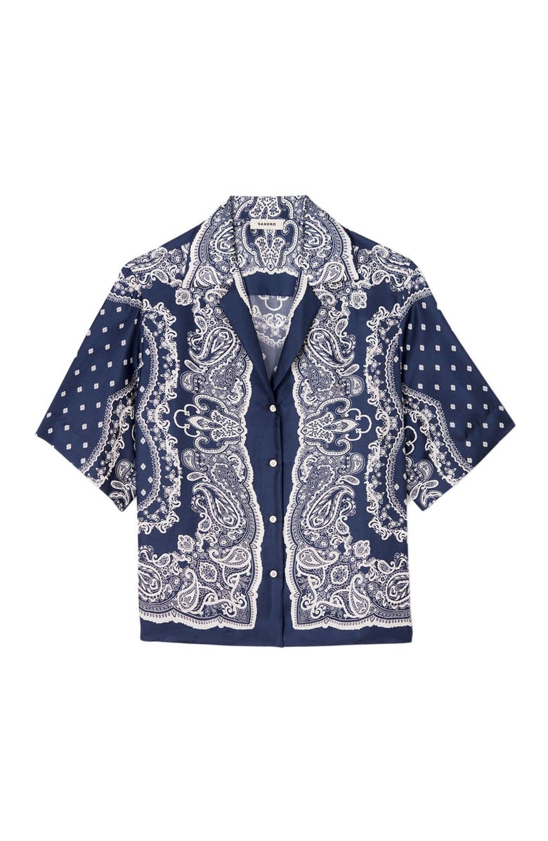 SANDRO Bandana print shirt, Alternate, color, 